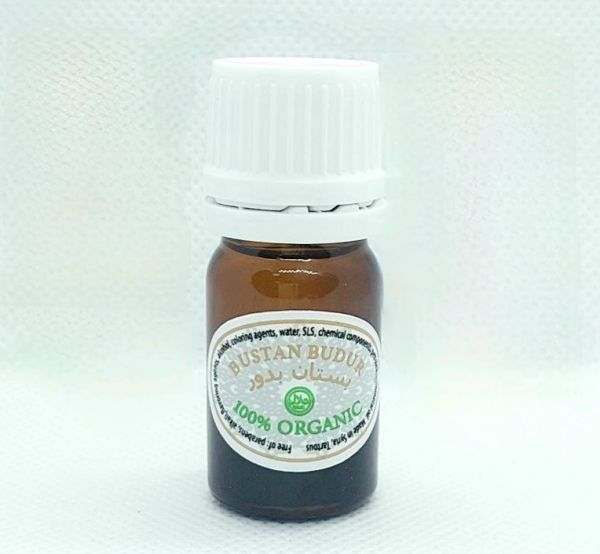 76 Usma mini bottle oil of woad leaves Isatis tinctoria sivasica Bustan Budur, 5 ml